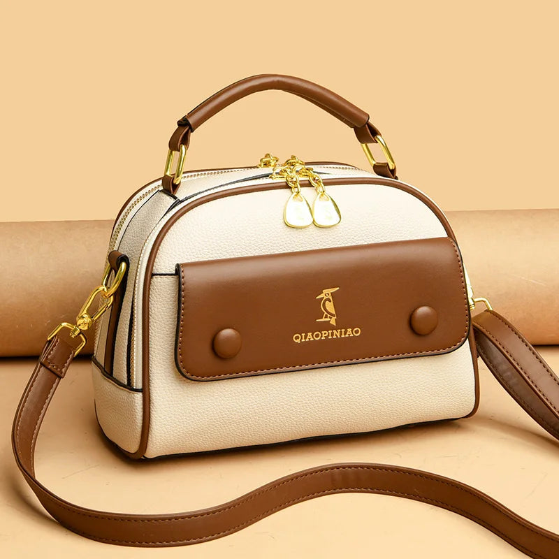 High Quality Leather Crossbody Shoulder Bag Women 2023New Luxury Fashion Purse and Handbag Designer Ladies Tote Brand Female Sac