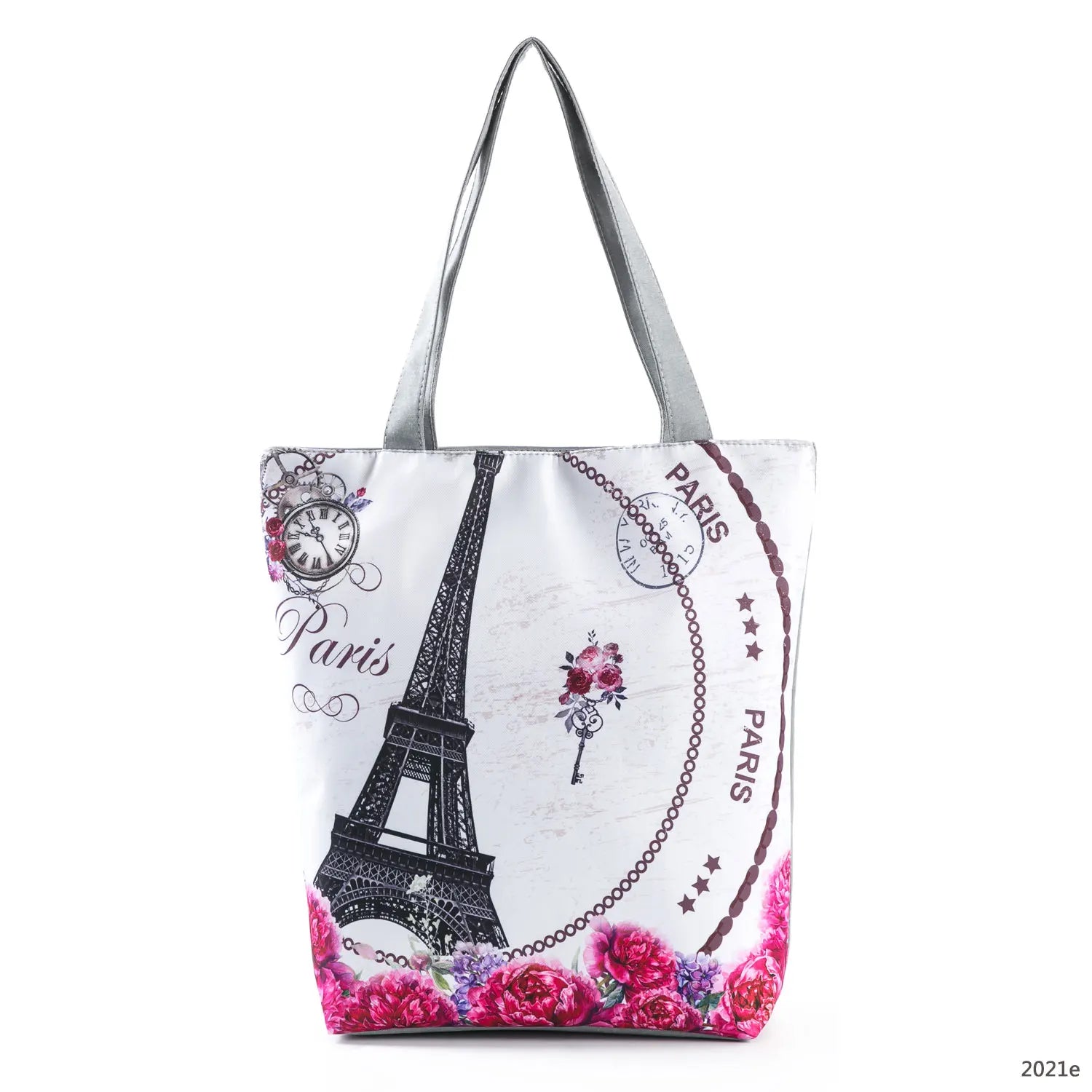 Floral and Owl Printed Women'S Casual Tote Female Daily Use Female Shopping Bag Ladies Single Shoulder Handbag Simple Beach Bag