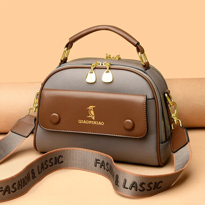 High Quality Leather Crossbody Shoulder Bag Women 2023New Luxury Fashion Purse and Handbag Designer Ladies Tote Brand Female Sac