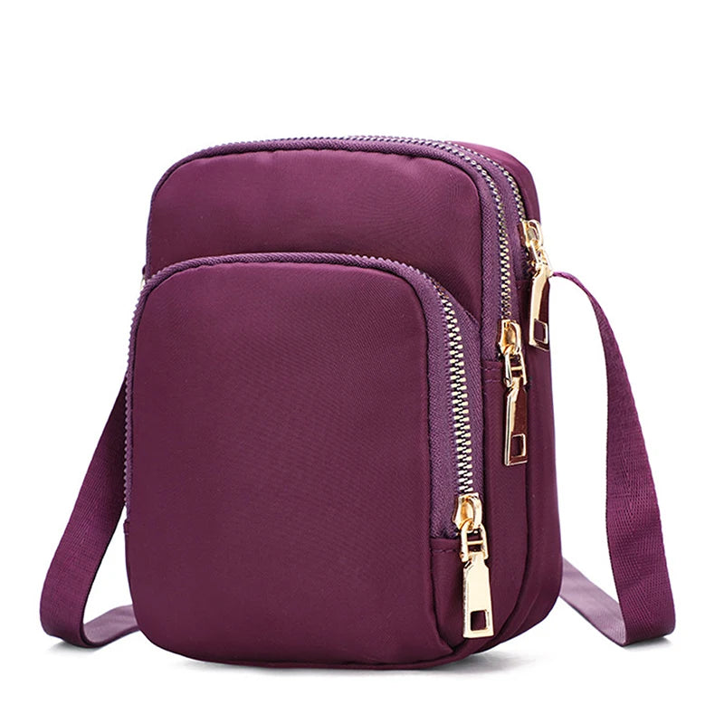 Women'S Bag Waterproof Shoulder Bag Crossbody Zipper Mobile Phone Lady Female Multifunction Handbag Wrist Purse Womens' Pouch