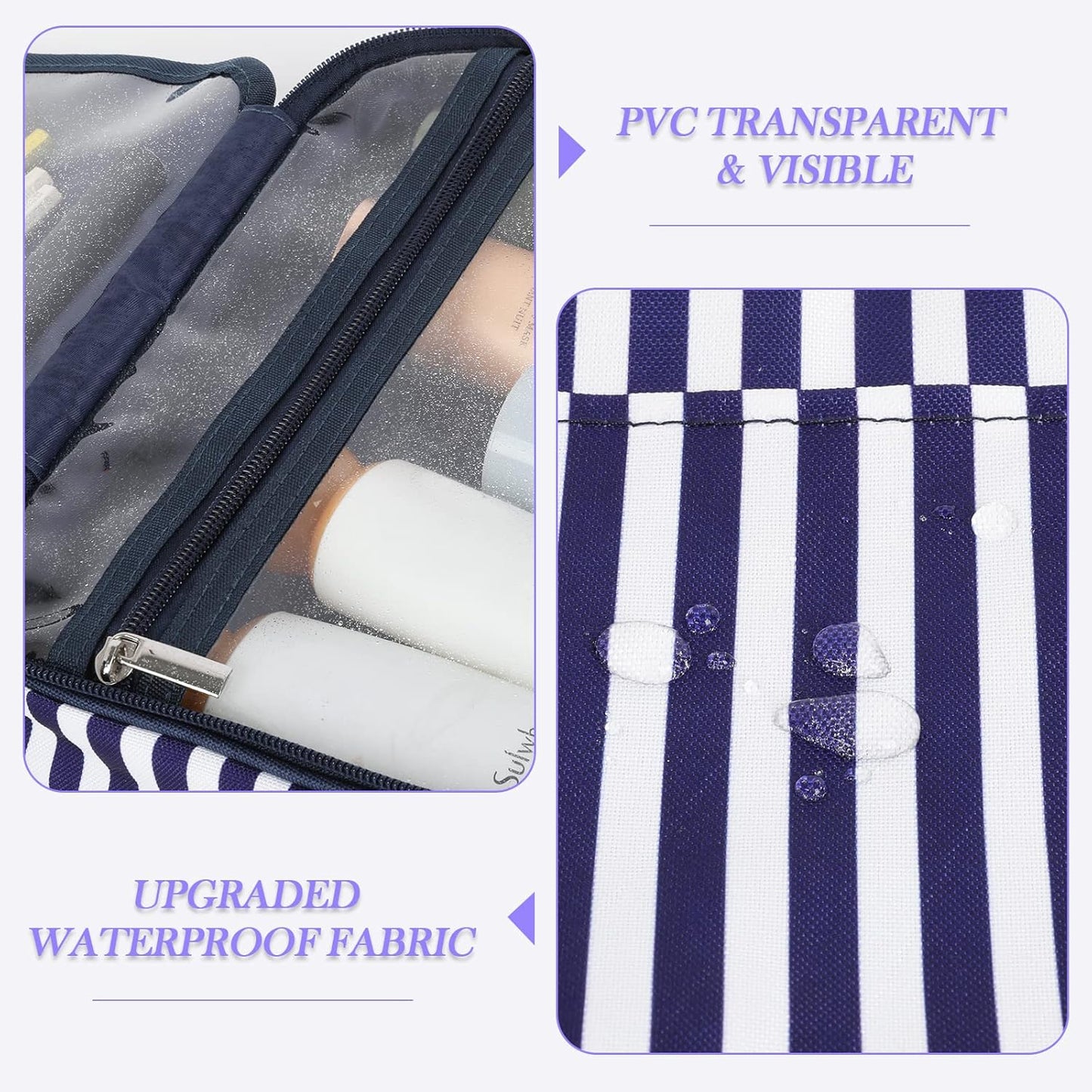 Trousse De Toilette Voyage Pour Homme Et Femme, Sac De Toilette Imperméable Et Suspendu, Trousse Maquillage