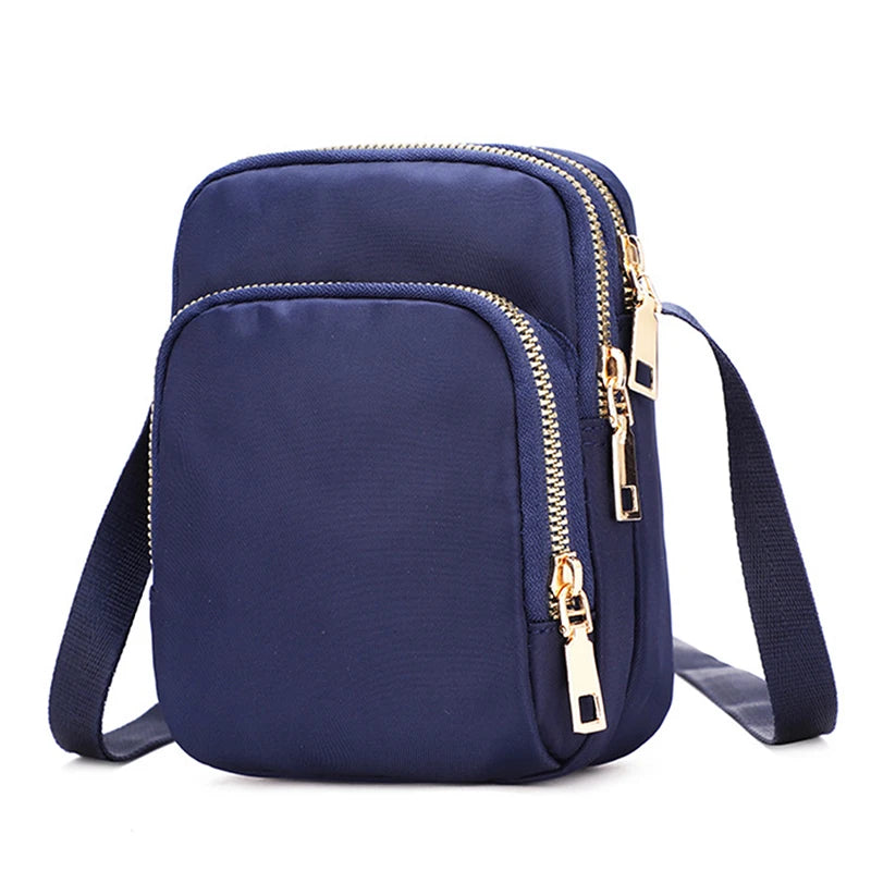 Women'S Bag Waterproof Shoulder Bag Crossbody Zipper Mobile Phone Lady Female Multifunction Handbag Wrist Purse Womens' Pouch