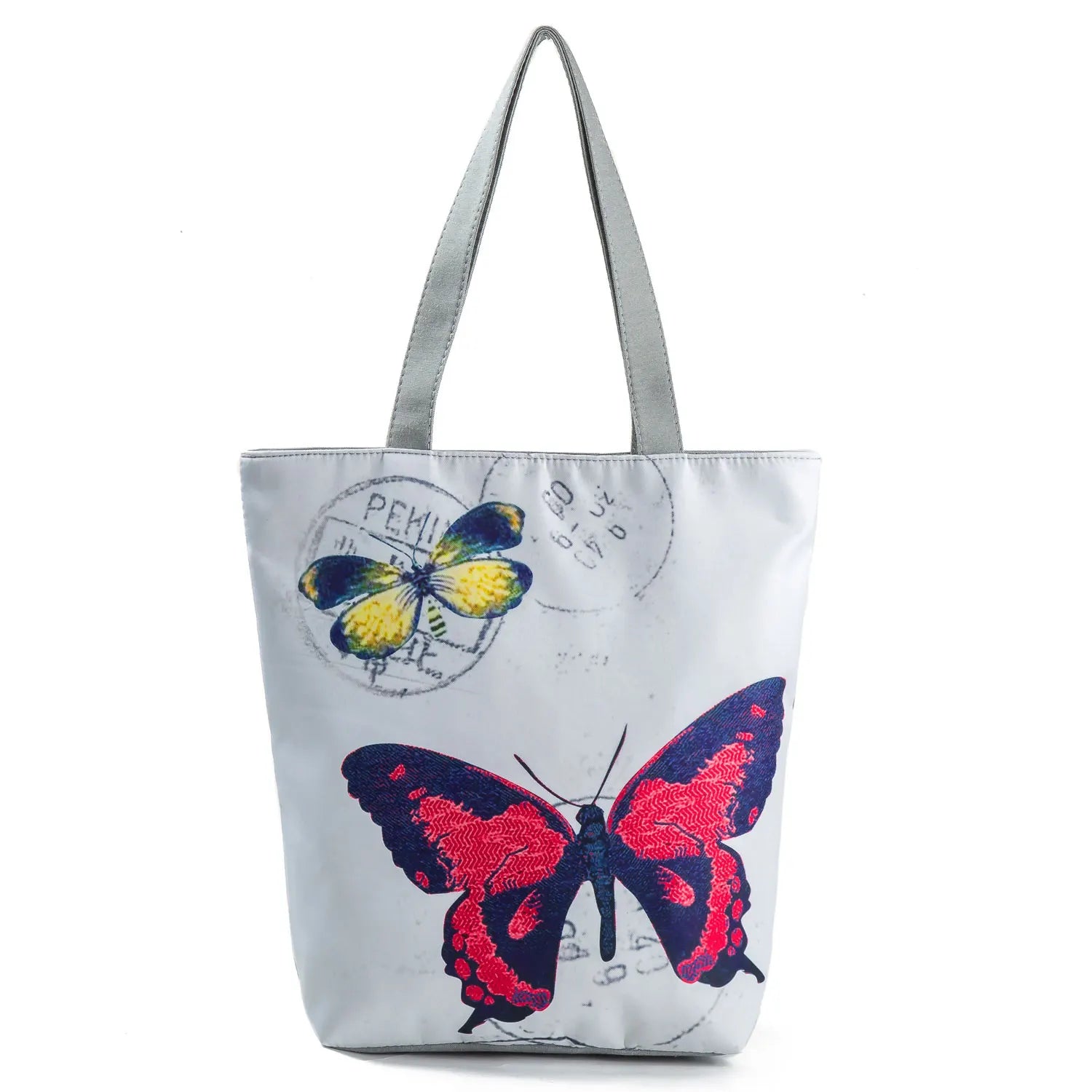 Floral and Owl Printed Women'S Casual Tote Female Daily Use Female Shopping Bag Ladies Single Shoulder Handbag Simple Beach Bag