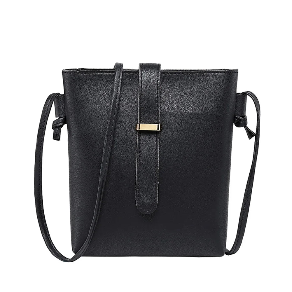 Women Bucket Bags PU Leather Zipper Crossbody Shoulder Messenger Bag for Daily Top Quality Women'S Purse Cartera Mujer Monedero