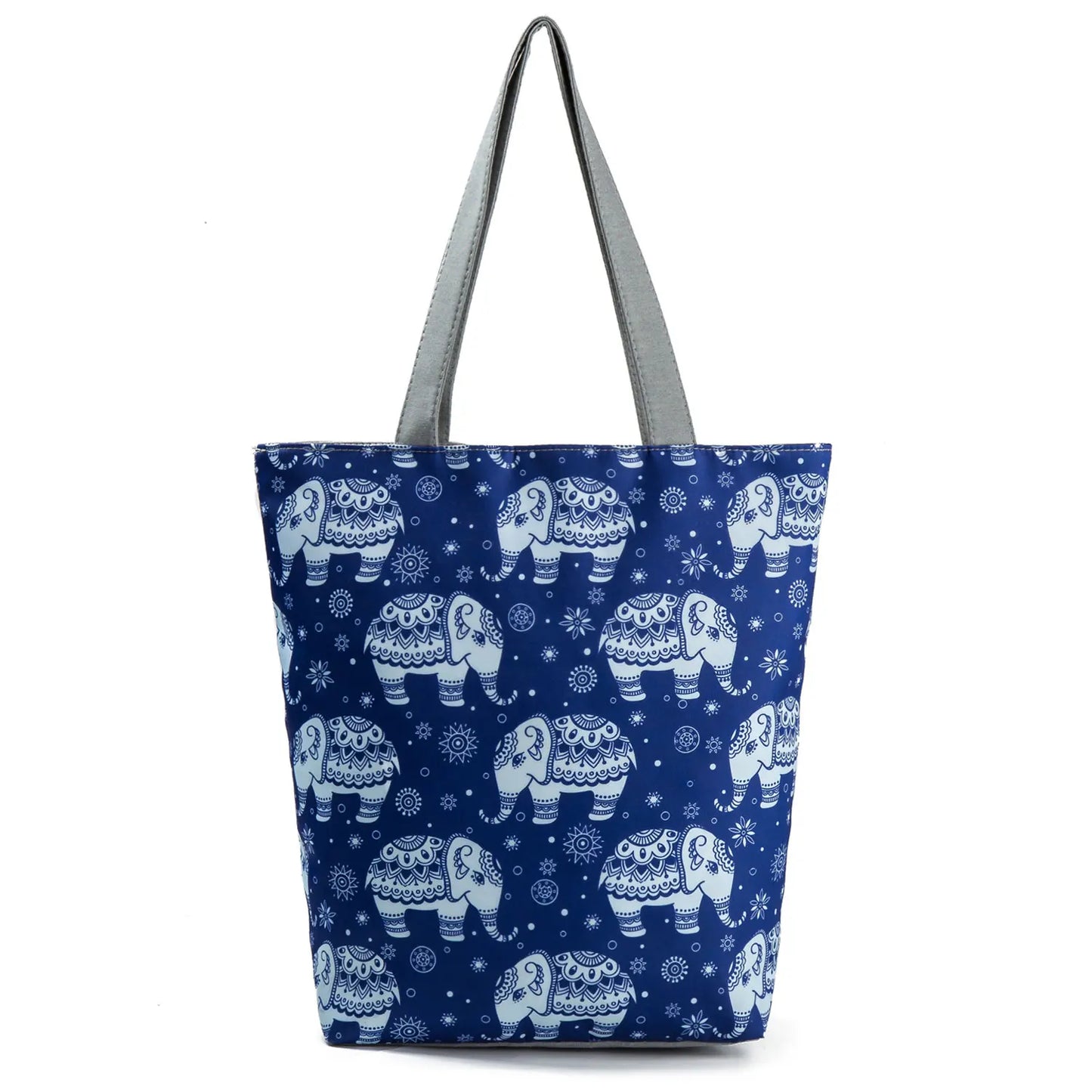 Floral and Owl Printed Women'S Casual Tote Female Daily Use Female Shopping Bag Ladies Single Shoulder Handbag Simple Beach Bag