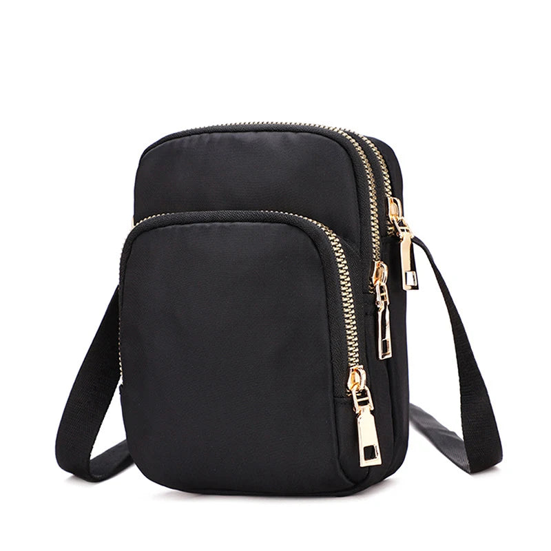 Women'S Bag Waterproof Shoulder Bag Crossbody Zipper Mobile Phone Lady Female Multifunction Handbag Wrist Purse Womens' Pouch