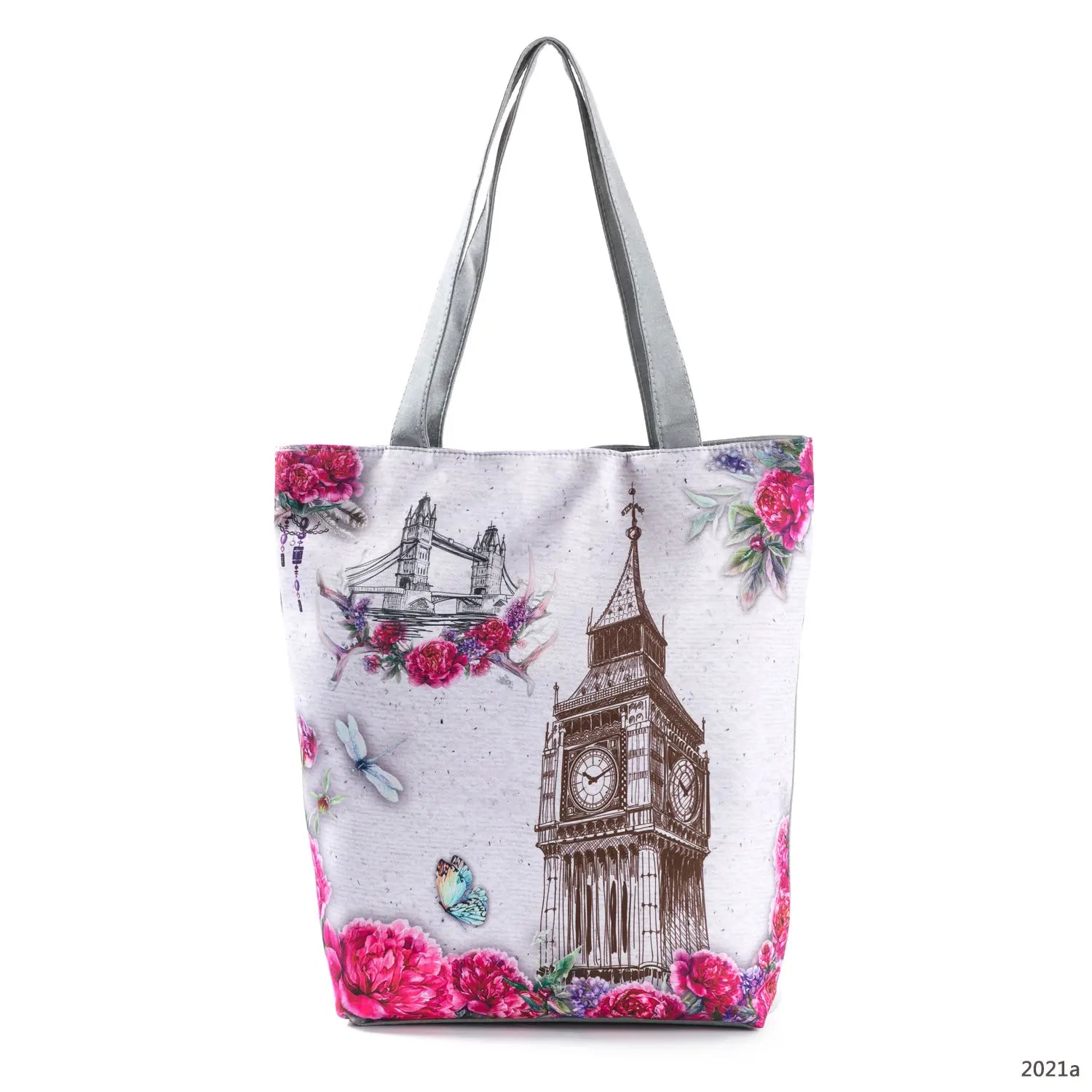 Floral and Owl Printed Women'S Casual Tote Female Daily Use Female Shopping Bag Ladies Single Shoulder Handbag Simple Beach Bag