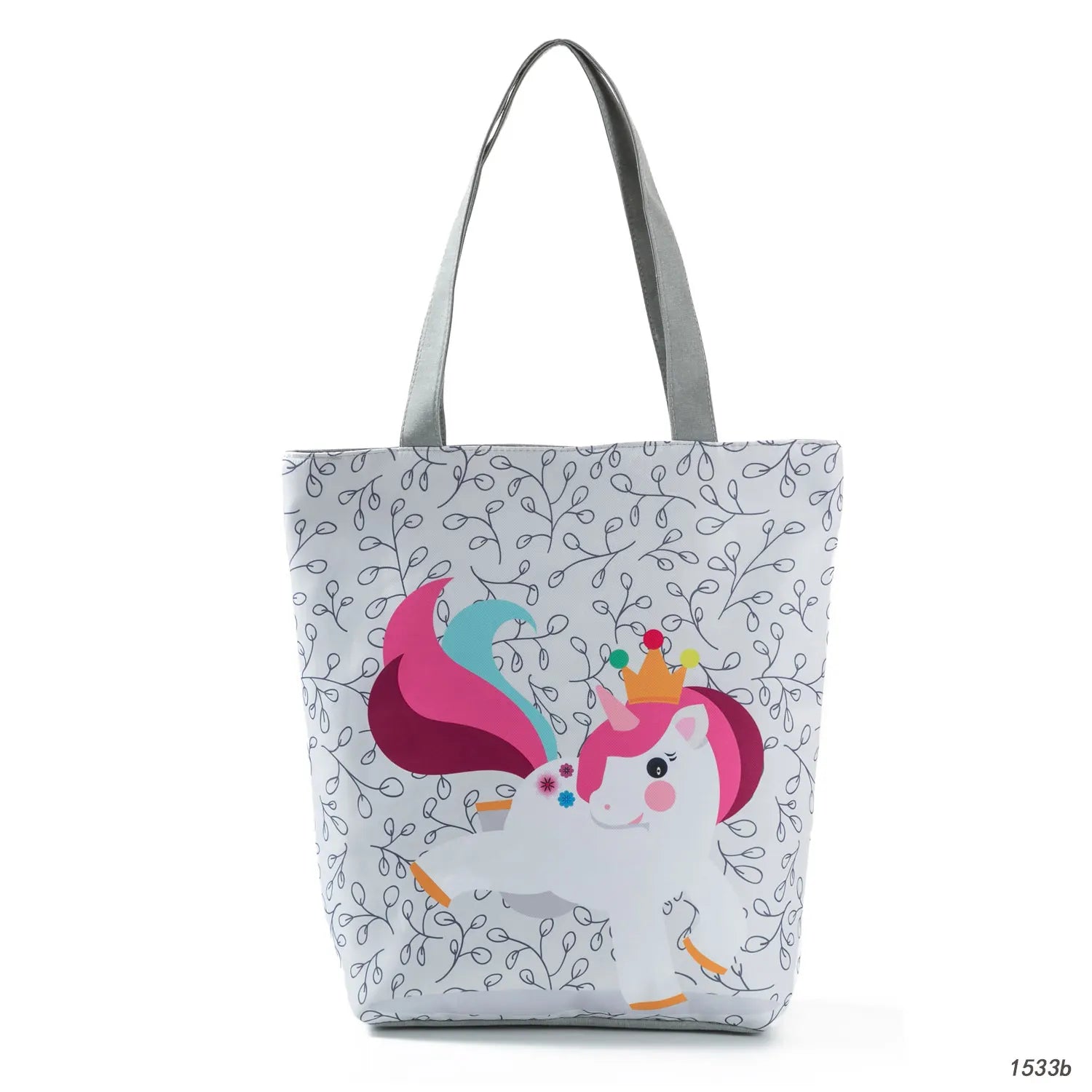 Floral and Owl Printed Women'S Casual Tote Female Daily Use Female Shopping Bag Ladies Single Shoulder Handbag Simple Beach Bag