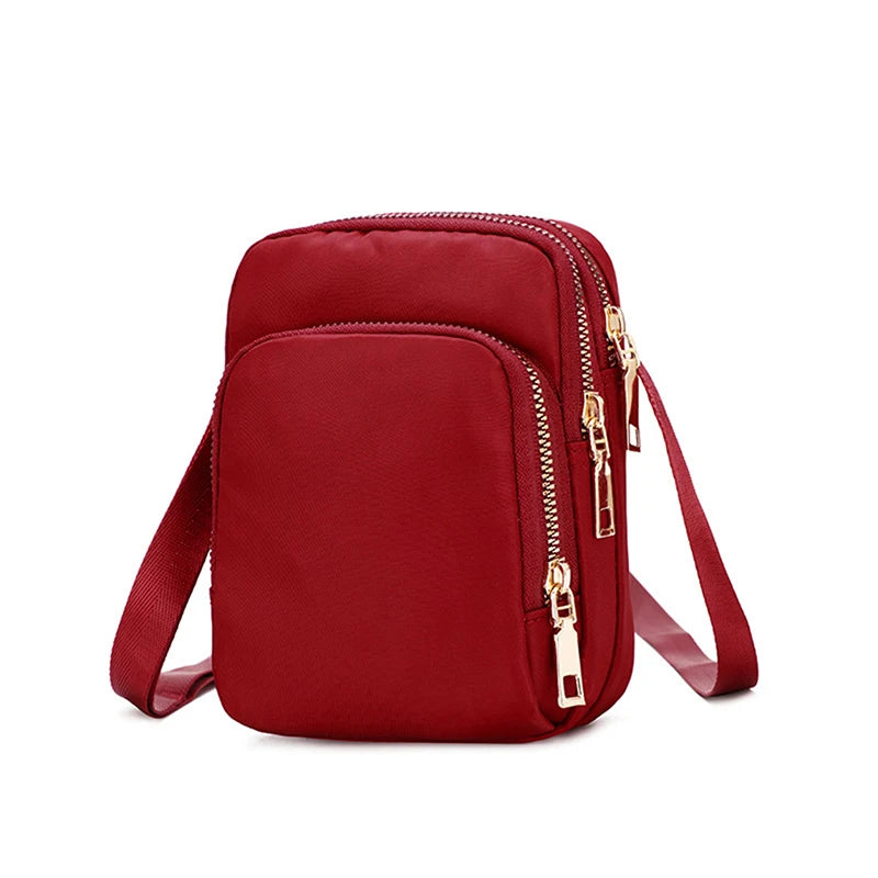 Women'S Bag Waterproof Shoulder Bag Crossbody Zipper Mobile Phone Lady Female Multifunction Handbag Wrist Purse Womens' Pouch