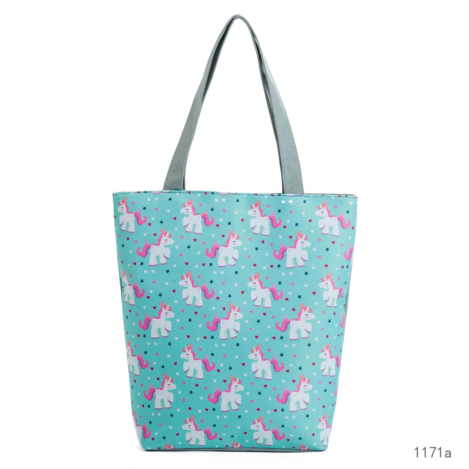Floral and Owl Printed Women'S Casual Tote Female Daily Use Female Shopping Bag Ladies Single Shoulder Handbag Simple Beach Bag