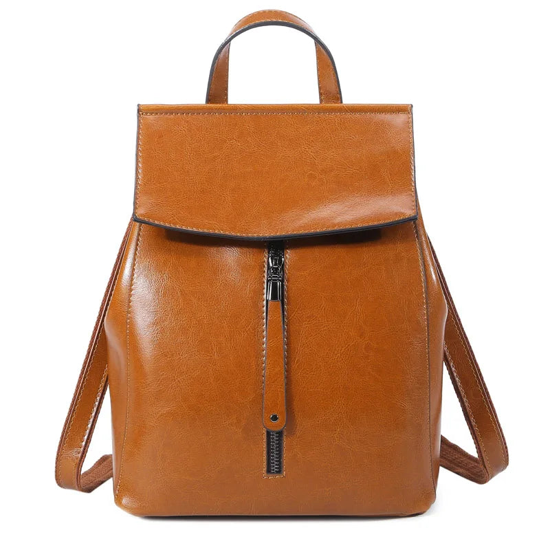 Genuine Leather Women Vintage Backpack Greased Cow Split Female Shoulder Bag Ladies Back Pack Travel Bags for Teenage Girls