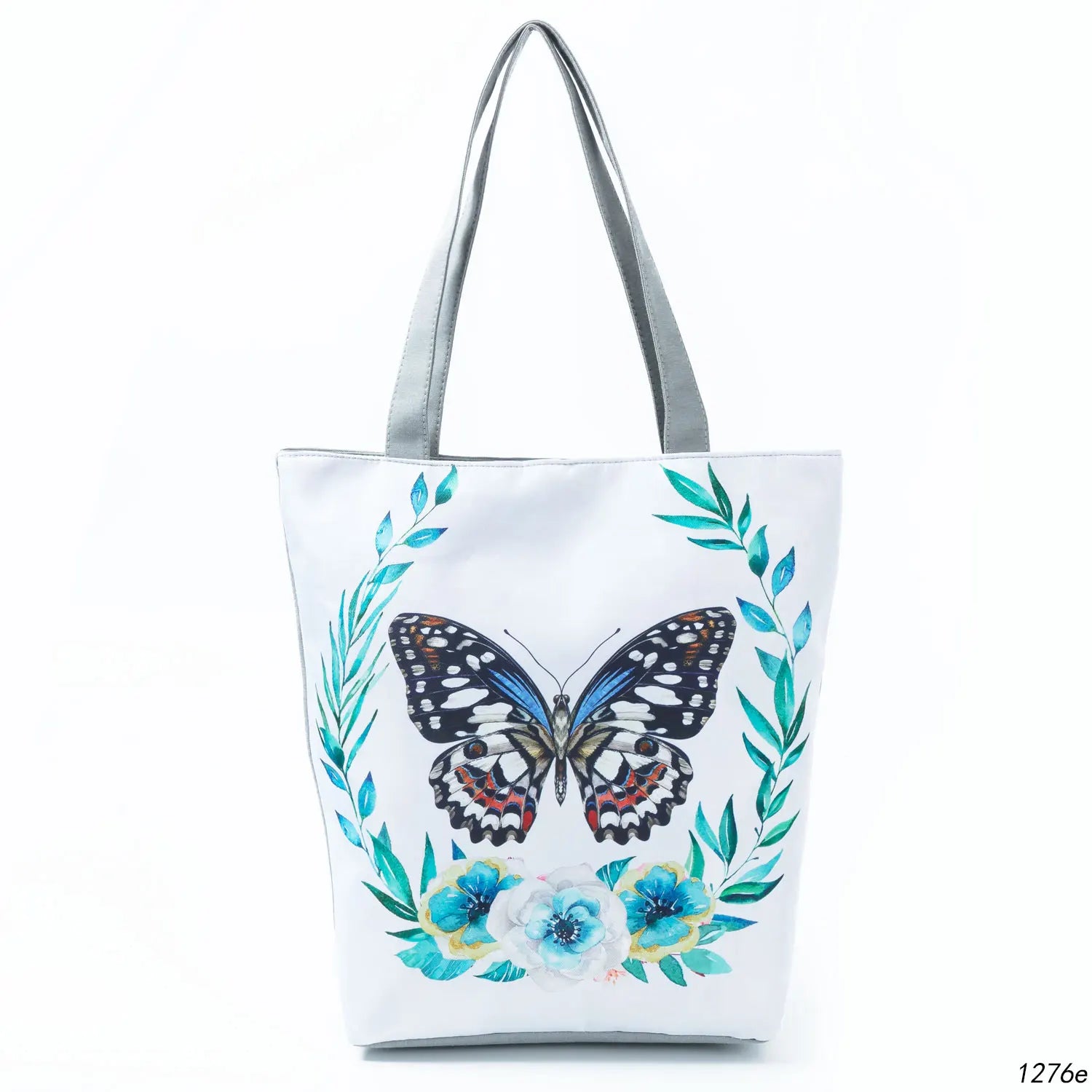 Floral and Owl Printed Women'S Casual Tote Female Daily Use Female Shopping Bag Ladies Single Shoulder Handbag Simple Beach Bag