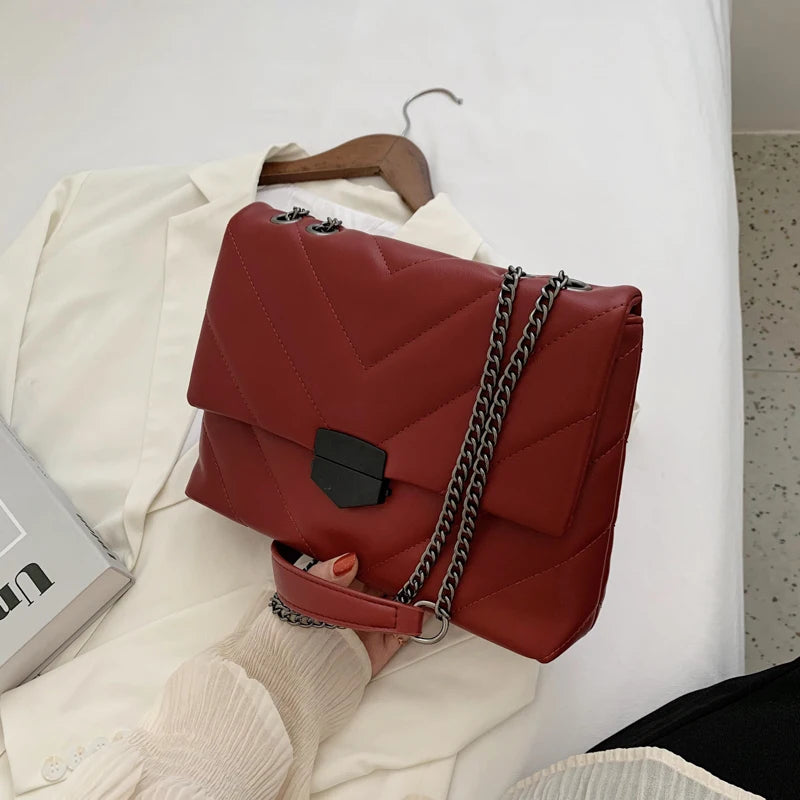 V-Line Crossbody Bag for Women 2022 Fashion Sac a Main Females Shoulder Bag Females Handbags and Purses with Handle