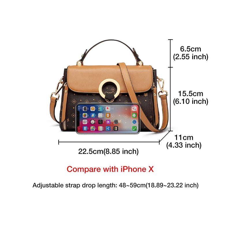 Women'S Shoulder Bag Vintage Signature Tote Bag 2025 Luxury Fashion Female Handbag Crossbody Purse