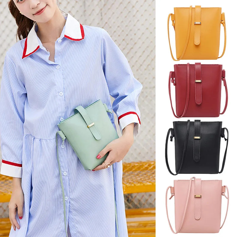 Women Bucket Bags PU Leather Zipper Crossbody Shoulder Messenger Bag for Daily Top Quality Women'S Purse Cartera Mujer Monedero