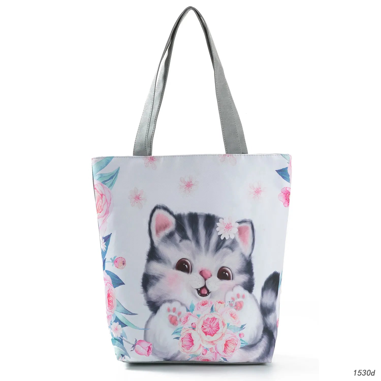 Floral and Owl Printed Women'S Casual Tote Female Daily Use Female Shopping Bag Ladies Single Shoulder Handbag Simple Beach Bag