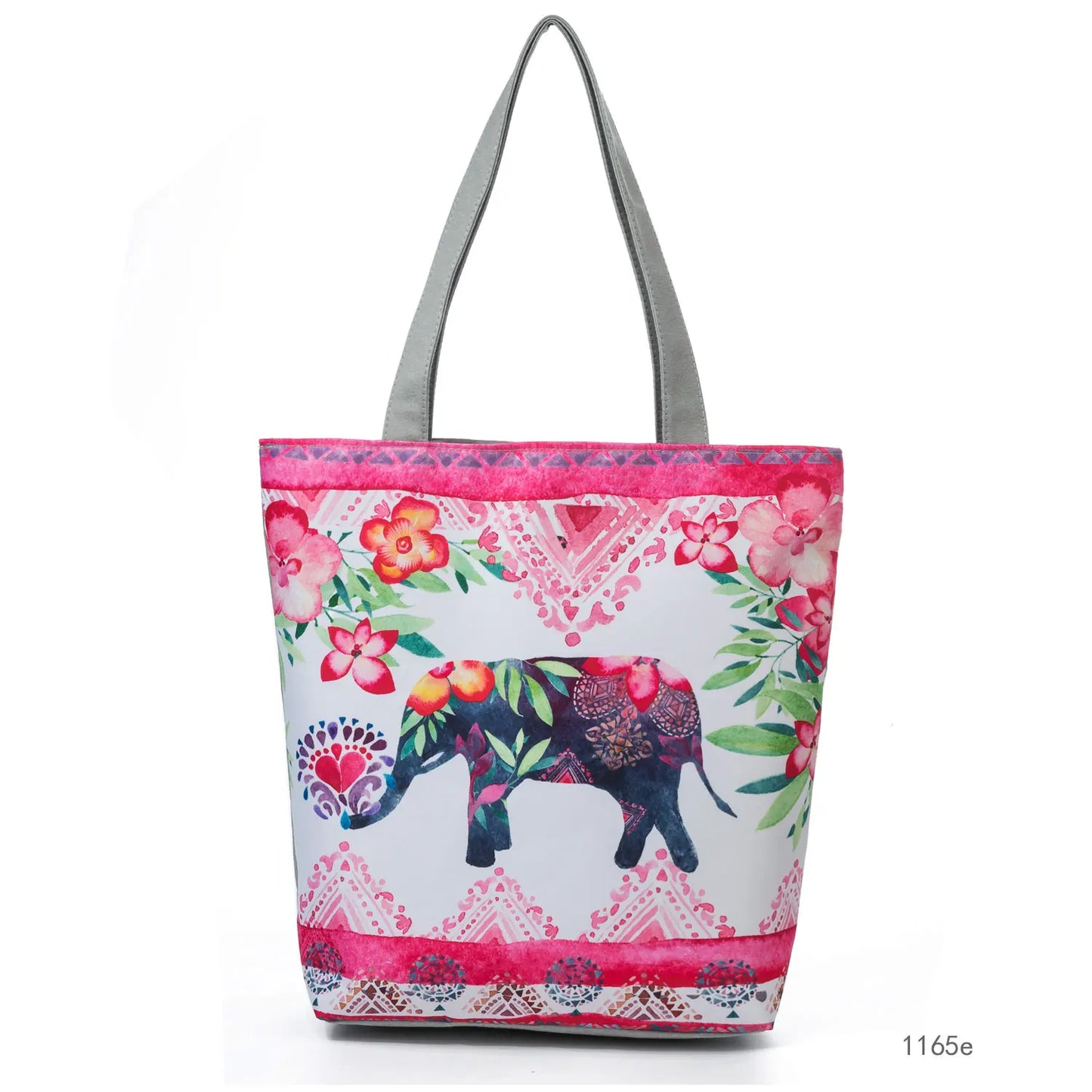 Floral and Owl Printed Women'S Casual Tote Female Daily Use Female Shopping Bag Ladies Single Shoulder Handbag Simple Beach Bag