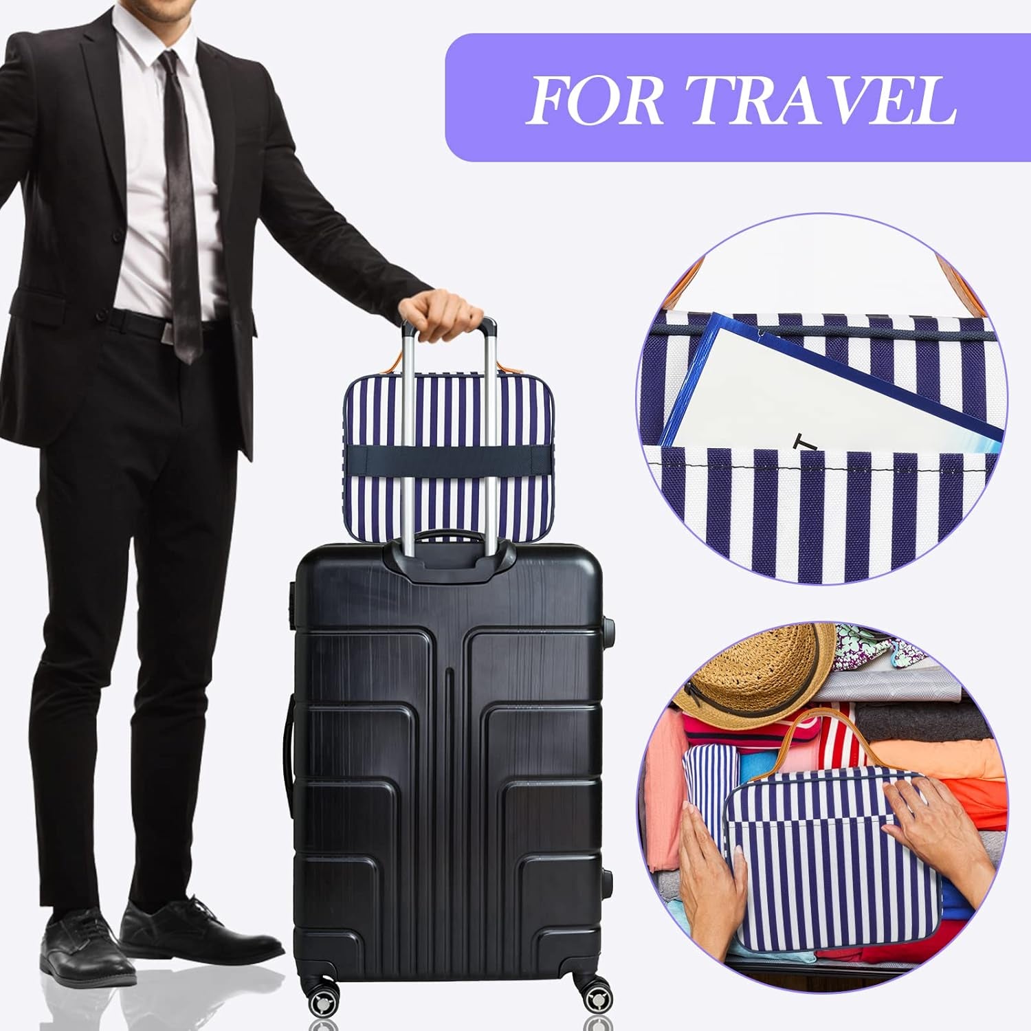 Trousse De Toilette Voyage Pour Homme Et Femme, Sac De Toilette Imperméable Et Suspendu, Trousse Maquillage