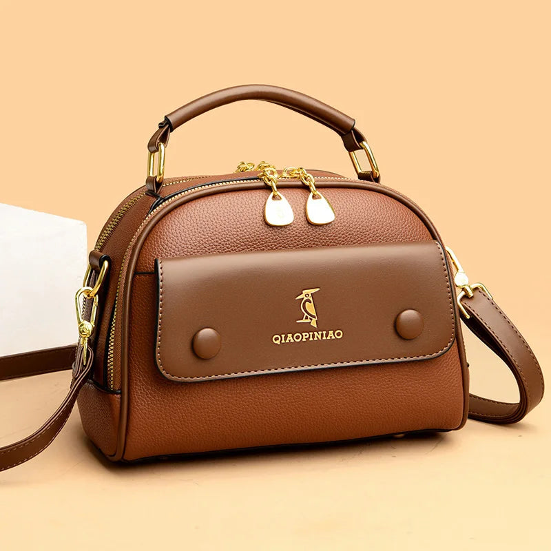 High Quality Leather Crossbody Shoulder Bag Women 2023New Luxury Fashion Purse and Handbag Designer Ladies Tote Brand Female Sac