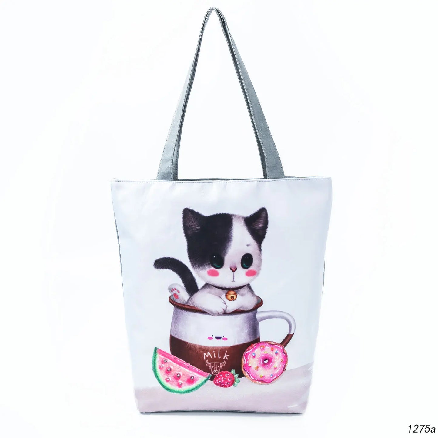 Floral and Owl Printed Women'S Casual Tote Female Daily Use Female Shopping Bag Ladies Single Shoulder Handbag Simple Beach Bag