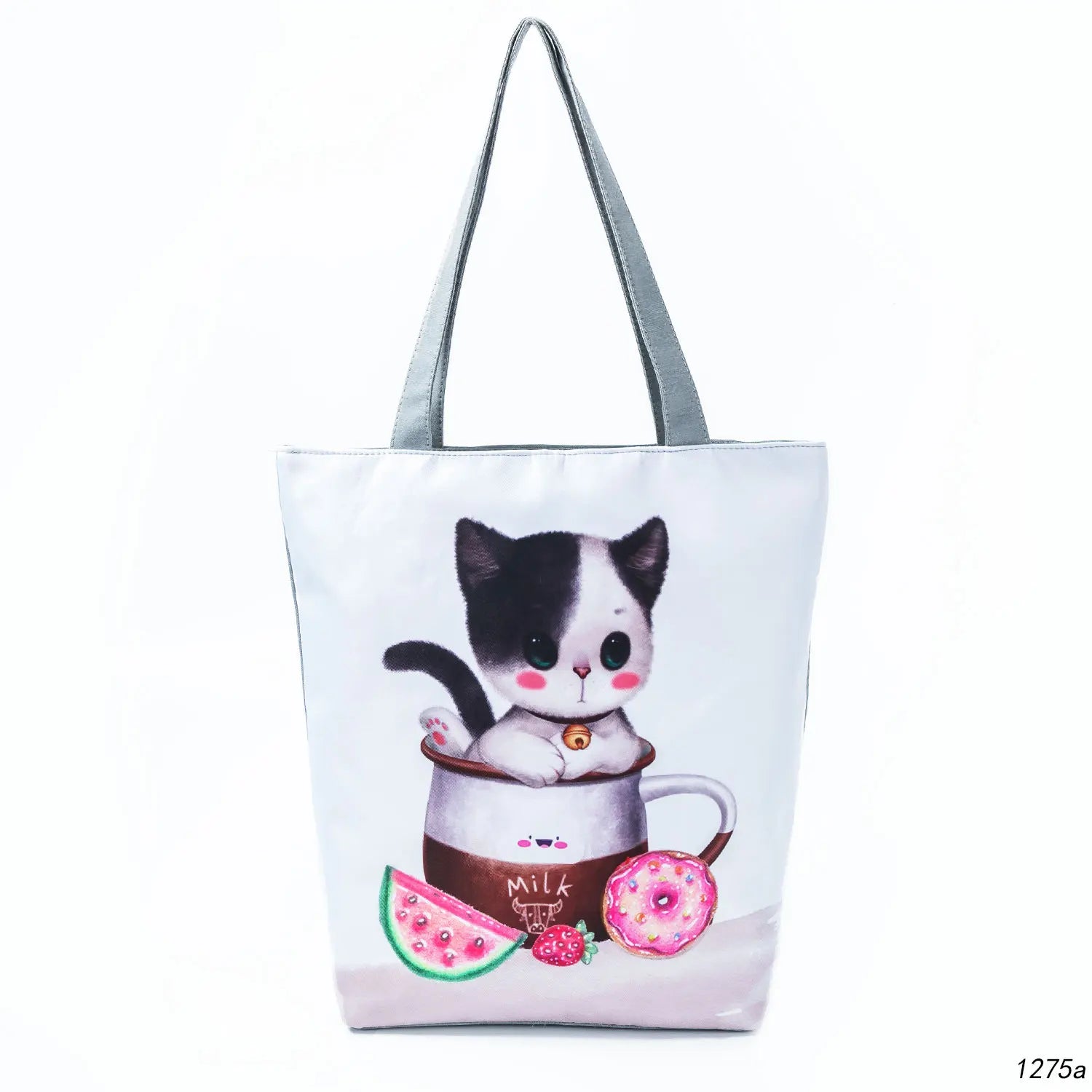 Floral and Owl Printed Women'S Casual Tote Female Daily Use Female Shopping Bag Ladies Single Shoulder Handbag Simple Beach Bag