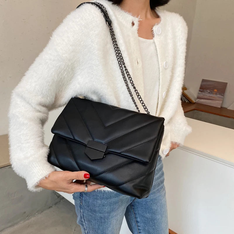 V-Line Crossbody Bag for Women 2022 Fashion Sac a Main Females Shoulder Bag Females Handbags and Purses with Handle