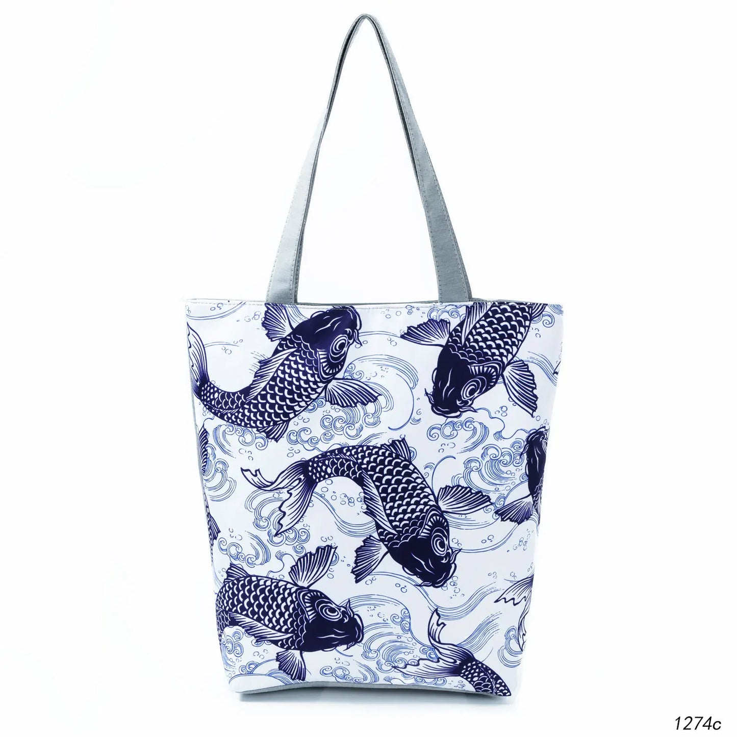 Floral and Owl Printed Women'S Casual Tote Female Daily Use Female Shopping Bag Ladies Single Shoulder Handbag Simple Beach Bag