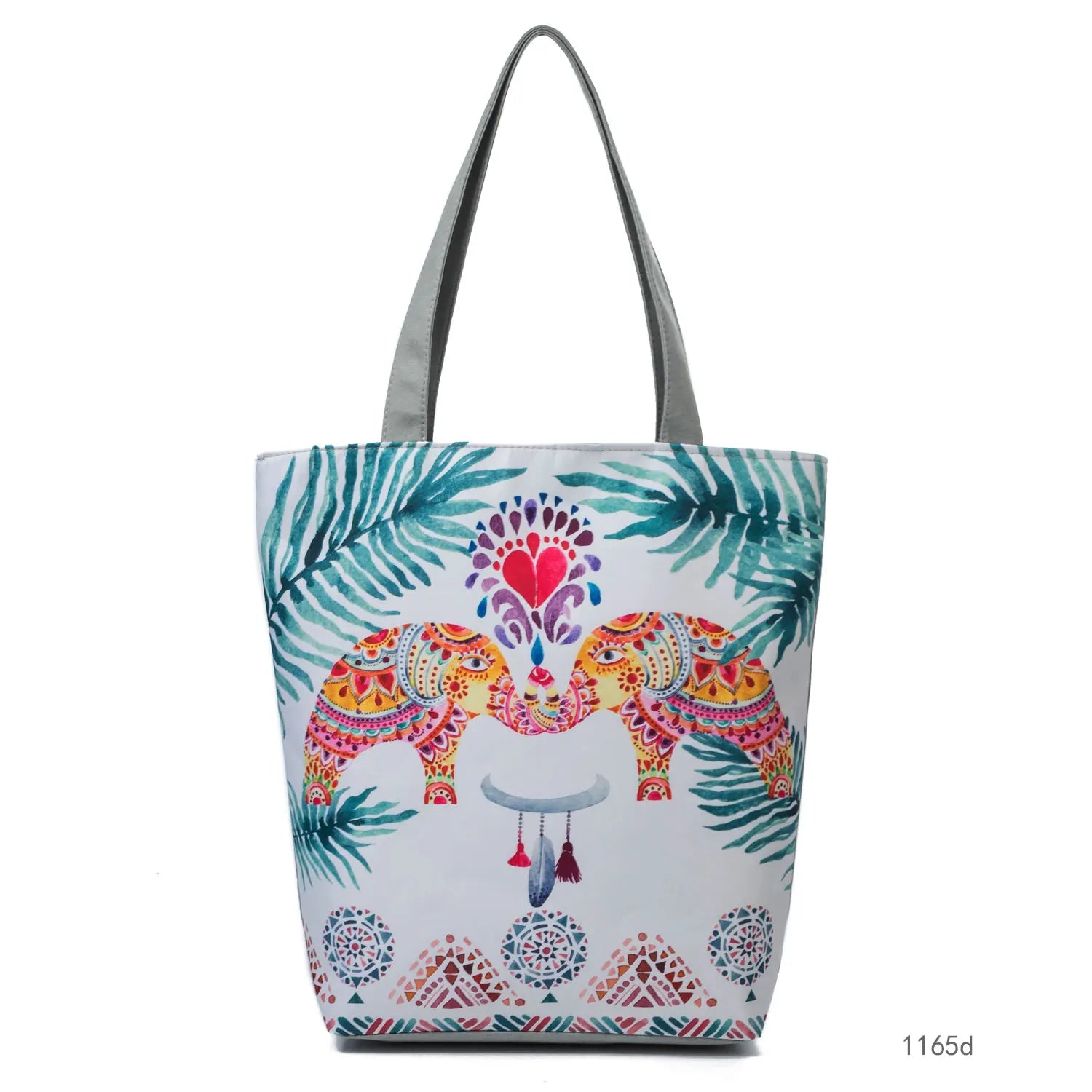 Floral and Owl Printed Women'S Casual Tote Female Daily Use Female Shopping Bag Ladies Single Shoulder Handbag Simple Beach Bag