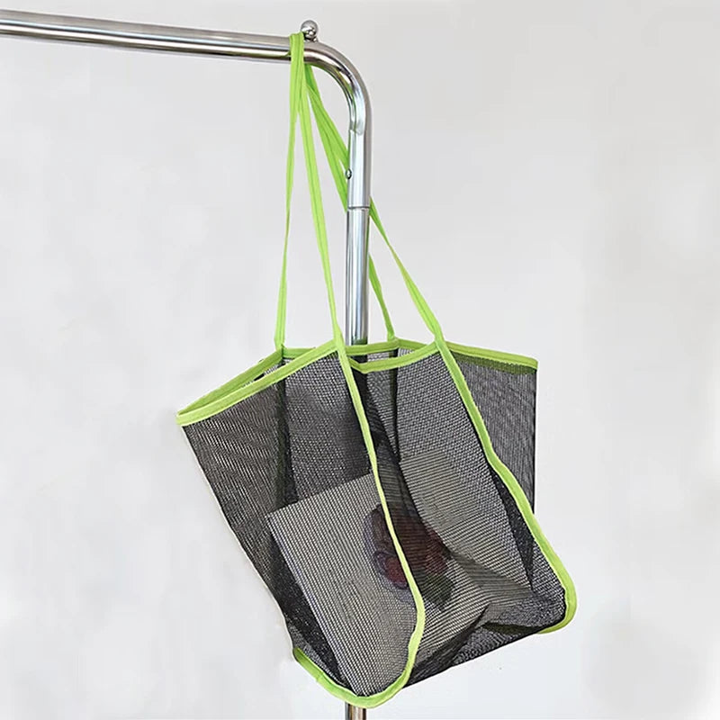 New Mesh Hollow Out Tote Bag Women Trendy Women'S Handbag Sandy Beach Shoulder Bag Large Capacity Canvas Shoping Girl Tote Sac