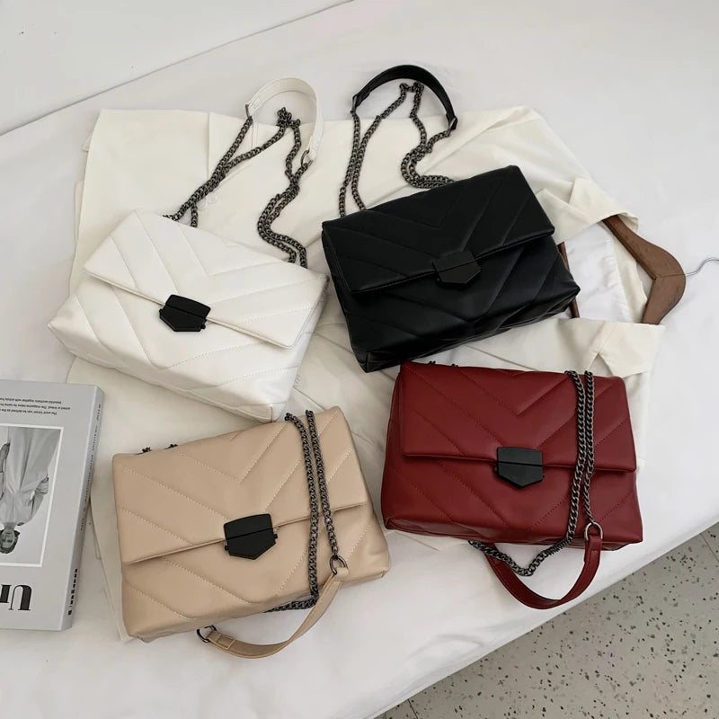 V-Line Crossbody Bag for Women 2022 Fashion Sac a Main Females Shoulder Bag Females Handbags and Purses with Handle