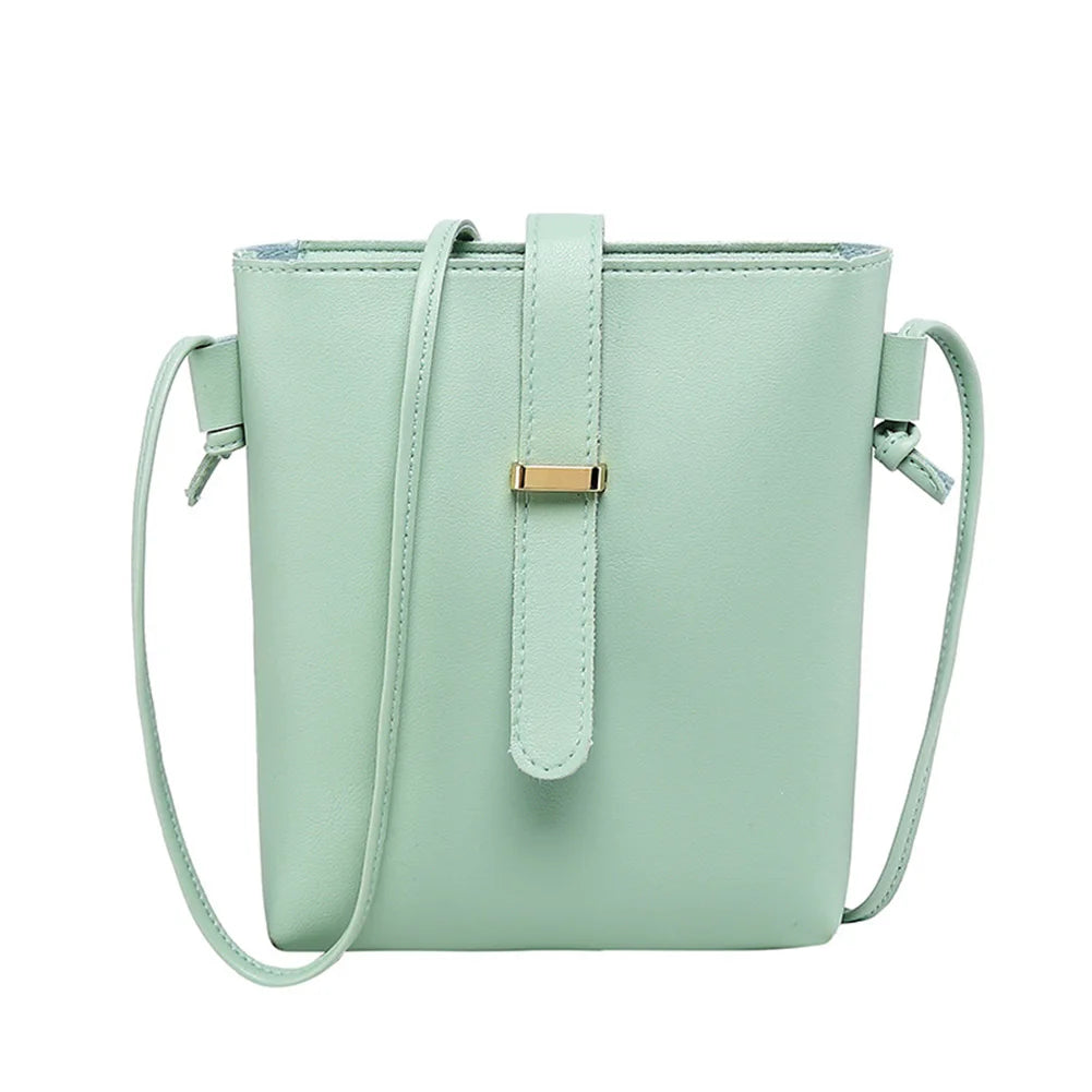 Women Bucket Bags PU Leather Zipper Crossbody Shoulder Messenger Bag for Daily Top Quality Women'S Purse Cartera Mujer Monedero