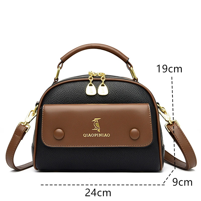 High Quality Leather Crossbody Shoulder Bag Women 2023New Luxury Fashion Purse and Handbag Designer Ladies Tote Brand Female Sac