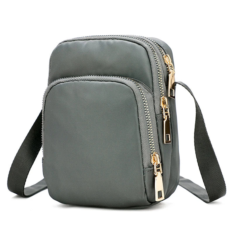 Women'S Bag Waterproof Shoulder Bag Crossbody Zipper Mobile Phone Lady Female Multifunction Handbag Wrist Purse Womens' Pouch