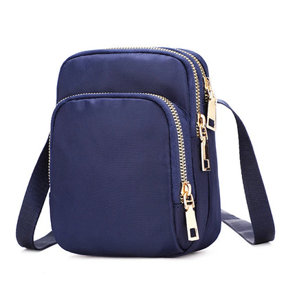 Women'S Bag Waterproof Shoulder Bag Crossbody Zipper Mobile Phone Lady Female Multifunction Handbag Wrist Purse Womens' Pouch