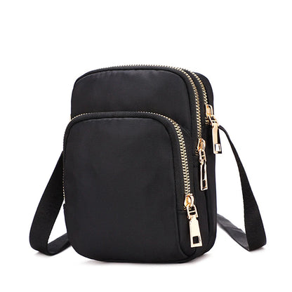 Women'S Bag Waterproof Shoulder Bag Crossbody Zipper Mobile Phone Lady Female Multifunction Handbag Wrist Purse Womens' Pouch