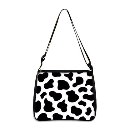 Fashion Women Cow Print Small Shoulder Bags Female Underarm Bags Leopard Zebra Pattern Handbag
