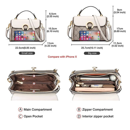 Women'S Shoulder Bag Vintage Signature Tote Bag 2025 Luxury Fashion Female Handbag Crossbody Purse