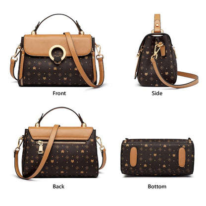 Women'S Shoulder Bag Vintage Signature Tote Bag 2025 Luxury Fashion Female Handbag Crossbody Purse