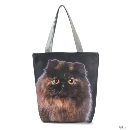 Floral and Owl Printed Women'S Casual Tote Female Daily Use Female Shopping Bag Ladies Single Shoulder Handbag Simple Beach Bag