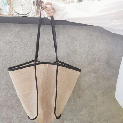 New Mesh Hollow Out Tote Bag Women Trendy Women'S Handbag Sandy Beach Shoulder Bag Large Capacity Canvas Shoping Girl Tote Sac
